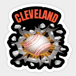 Cleveland Hometown Indian Tribe vintage for Baseball Fans T-Shirt Sticker